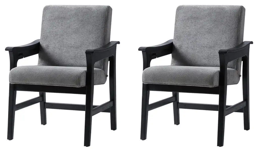 23.5"W Modern Style Dining/Counter Bar Chair, Set of 2, Gray