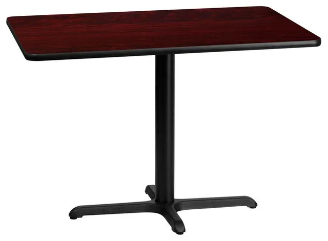 30'' x 42'' Mahogany Table Top with 23.5'' x 29.5'' Table Height Base