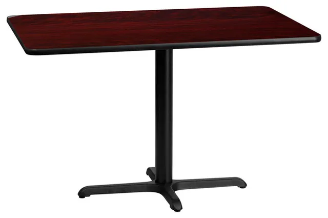 30''x48'' Mahogany Laminate Table Top,23.5''x29.5'' Table Height Base