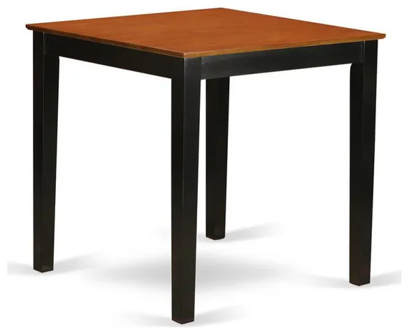 36-Square Counter Height Pub Set Table In Black And Cherry Finish