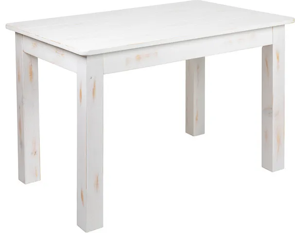 46x30 Rustic White Farm Table