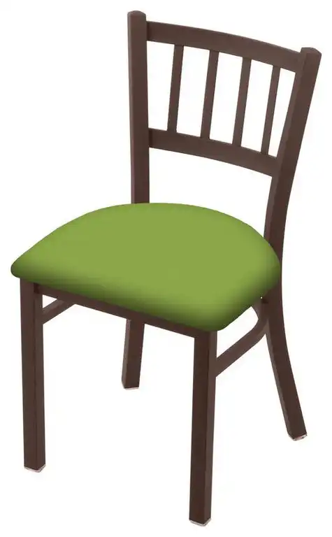 610 Contessa 18 Chair with Bronze Finish and Canter Kiwi Green Seat
