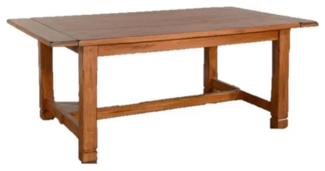 72-96" Solid Wood Black Extendable Dining Table With 2 Leaves