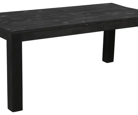 72" Dark Gray Rectangular Solid Wood Dining Table