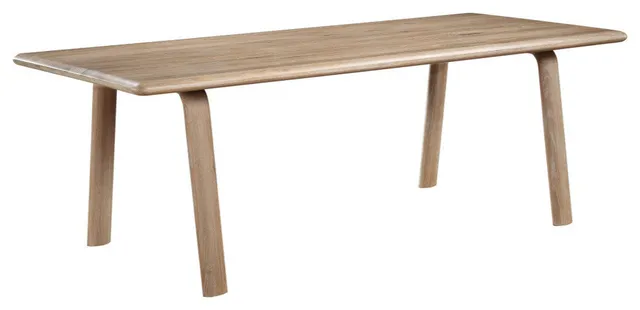 88 Inch Dining Table White Oak Natural Scandinavian