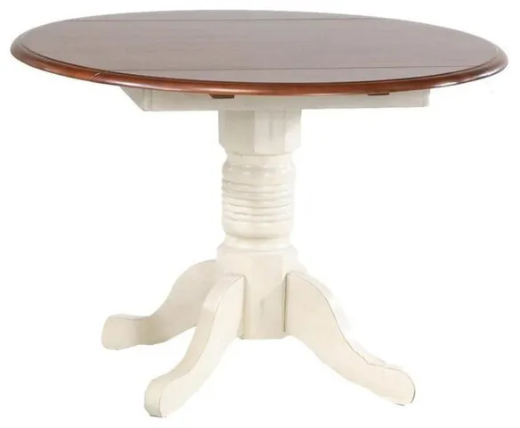 A-America British Isles 42 Dropleaf Dining Table, Merlot/Buttermilk