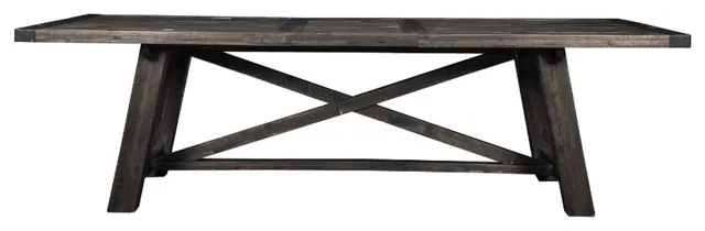 Acacia Wood Extension Dining Table Gray
