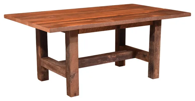 Acadia Reclaimed Barnwood Table, 84" Long