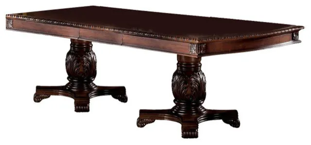 Acme Chateau De Ville Dining Table With Double Pedestal, Espresso