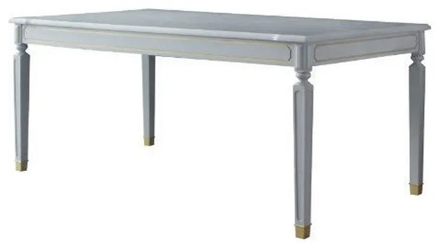 Acme House Marchese Dining Table Pearl Gray Finish