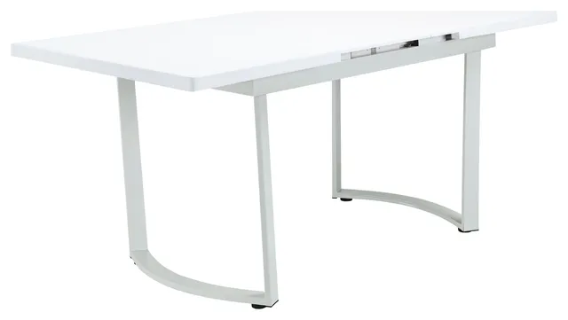 ACME Palton Dining Table, High Gloss White Finish