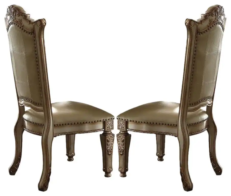 ACME Vendome Side Chairs, Set of 2, Gold Patina, 63003
