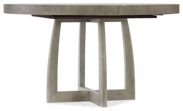 Affinity 48" Round Pedestal Dining Table With 1-18" Leaf