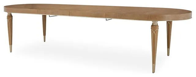 Aico Amini Villa Cherie Oval Dining Table in Caramel
