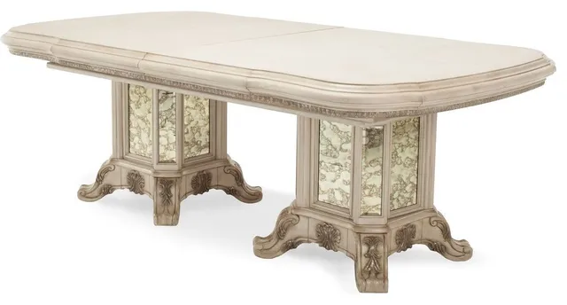 AICO Michael Amini Platine de Royale Rectangular Wood Dining Table