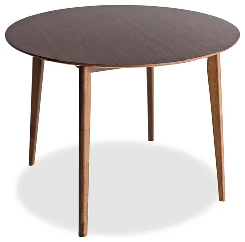 Alia Round Dining Table, Walnut
