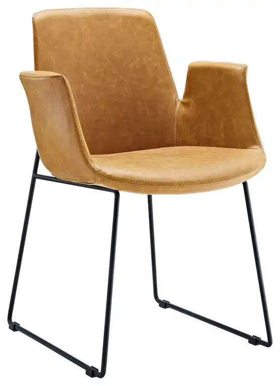 Aloft Dining Faux Leather Armchair, Tan