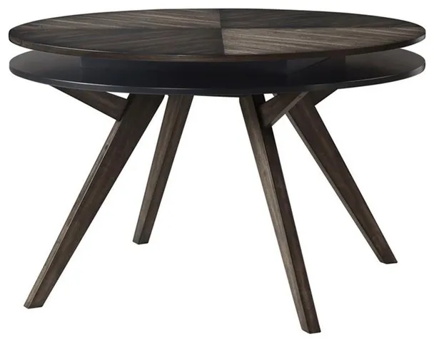 Alpine Furniture Lennox Round Wood Dining Table in Dark Tobacco (Brown)