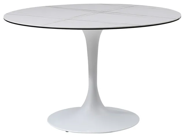 Amarosa Round Dining Table, White