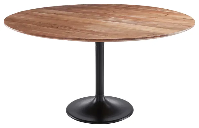 Anatalia 30"H x 55"W x 55"D Dining Table, Acacia Wood, Round Top