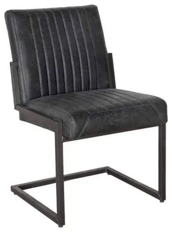 ANI Leather Chair Antracite, Black