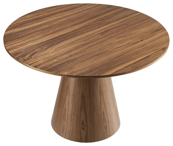 Anita 47" Round Dining Table, Walnut