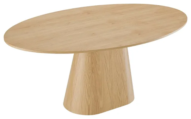 Anita 75" Oval Dining Table, Oak