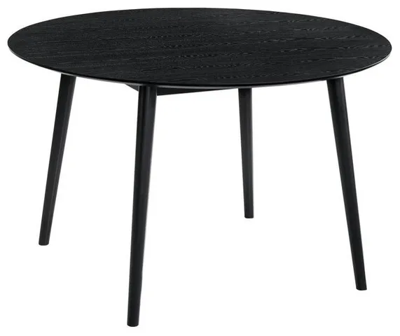 Arcadia 48 Round Dining Table in Black Wood