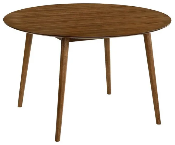 Arcadia 48 Round Dining Table in Walnut Wood