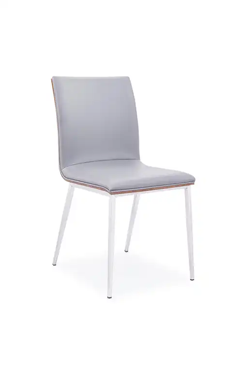 Armen Living Crystal Dining Chairs, Brushed Stainless Steel Finish, Set of 2