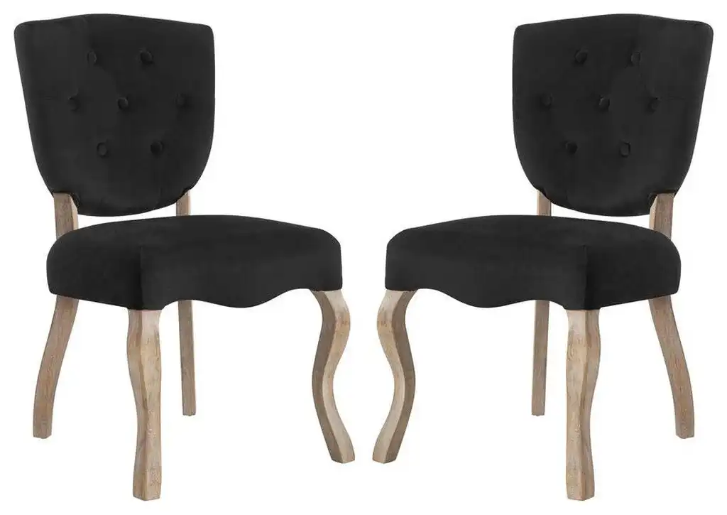 Array Dining Side Chair Set of 2 - Black EEI-3381-BLK