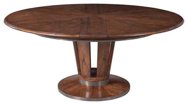 Art Deco Style Round Extending Dining Table