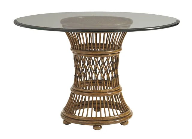 Aruba Dining Table With 36" Glass Top