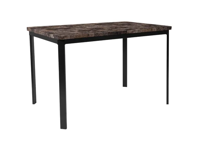 Avalon 30"x45.75" Dining Table, Swirled Marble-Like
