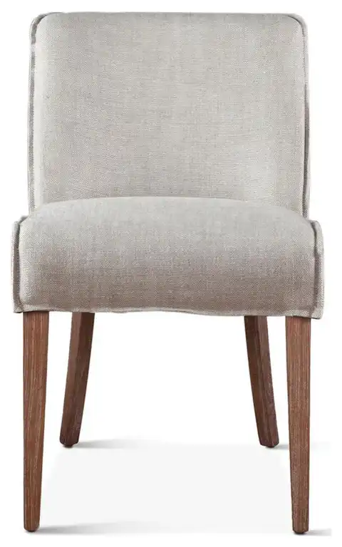 Avery Casual Off-White Linen Dining Chair - set of 2
