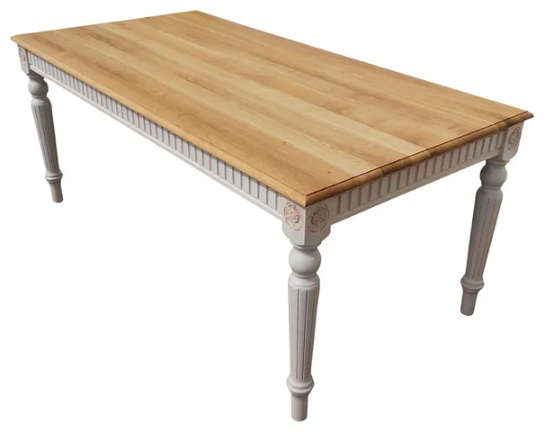 BADI Solid Wood Dining Table, Rectangular