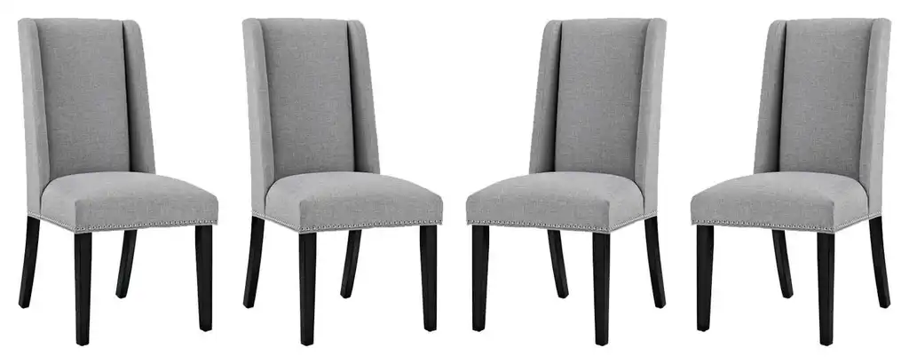Baron Dining Chair Fabric Set of 4 - Light Gray