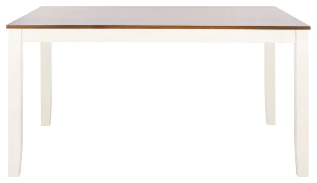 Becky Rectangle Dining Table White / Natural