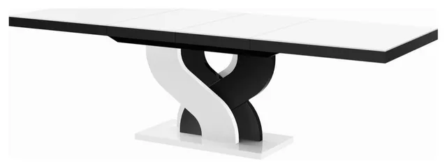BELLE Dining Table, White/Black