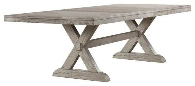 Benzara BM162954 Rocky Dining Table, Gray Oak