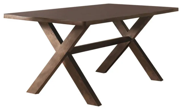 Benzara BM233391 30"xBase Wooden Dining Table, Brown