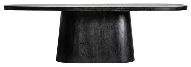 Black Mango Wood Dining Table, Vical Home Nauen