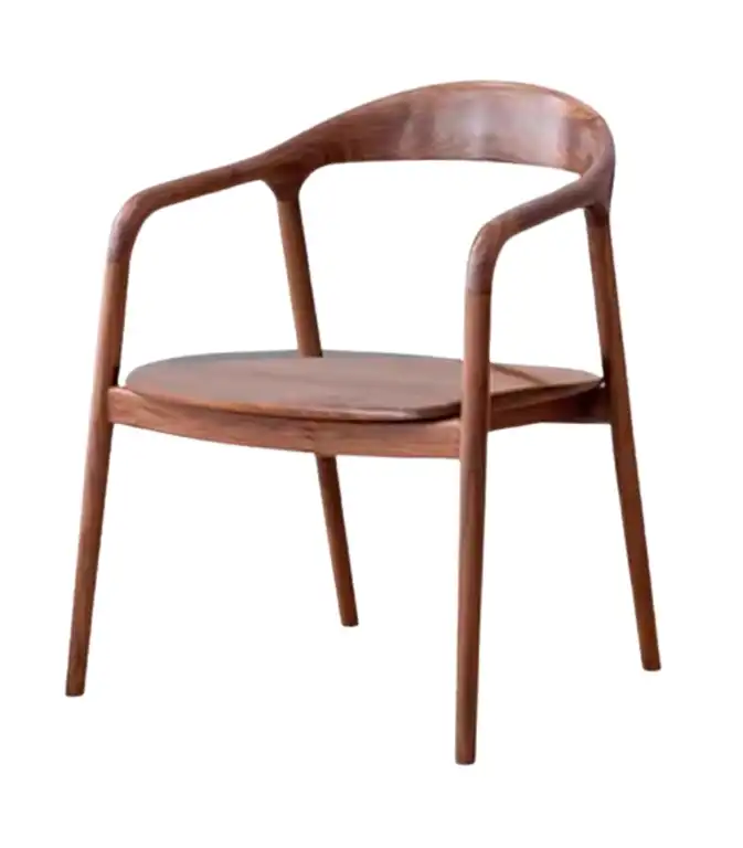 Black Walnut Solid Wood Chair, Rich Dark Walnut Color