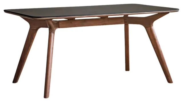 Black Walnut Solid Wood Rock Slab Dining Table, 62.9" Dining Table