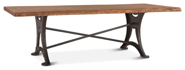 Blayne 106-Inch Rectangle Live Edge Dining Table
