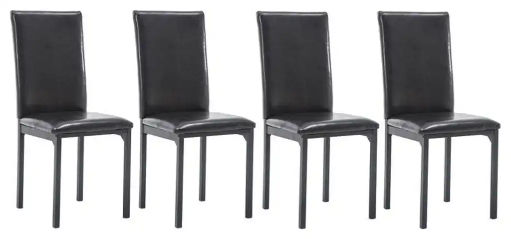 Boraam Metal Arjen Dining Chairs in Black Finish Set of 4