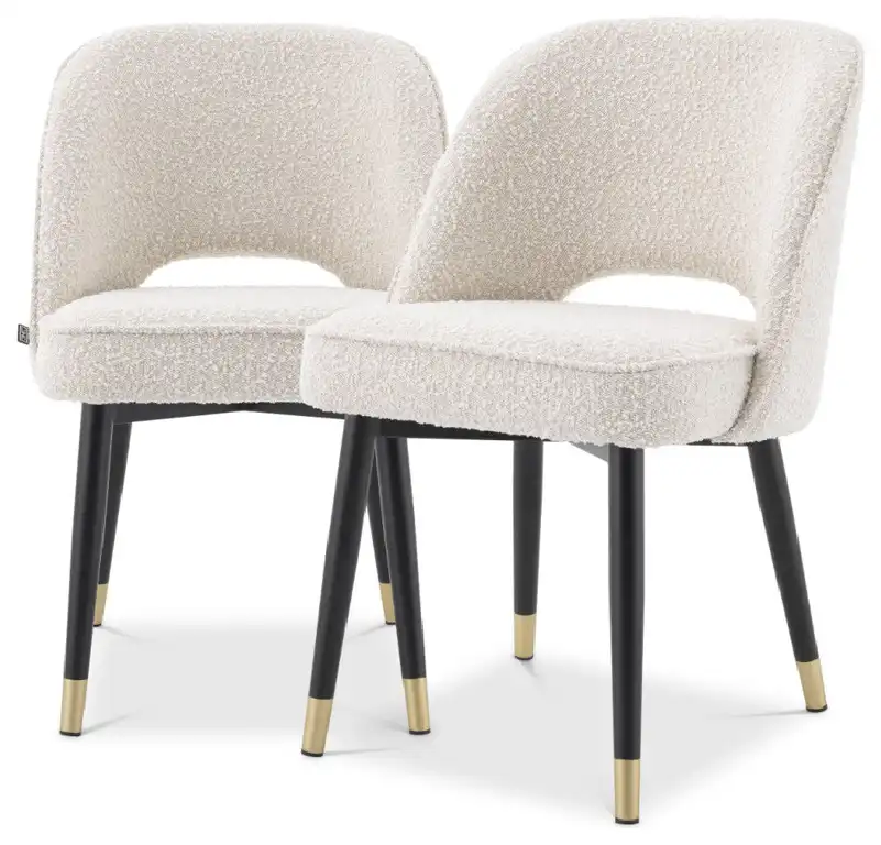 Boucl√© Cream Dining Chairs (2) | Eichholtz Cliff