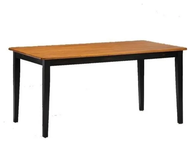 Bowery Hill 36" x 60" Transitional Wood Dining Table in Black