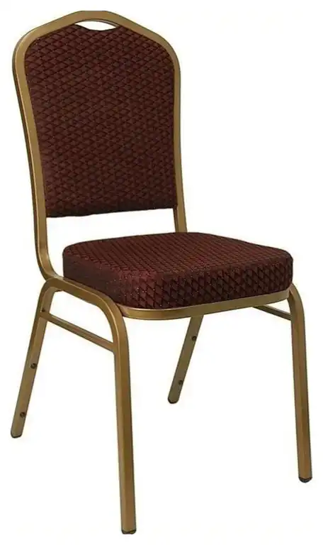 Bowery Hill Banquet Stacking Chair in Burgundy