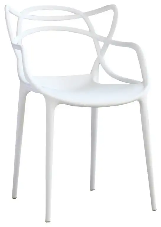 Brand Name Stackable Dining Chair, White